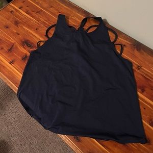 Navy Kiava strappy top, Size Medium